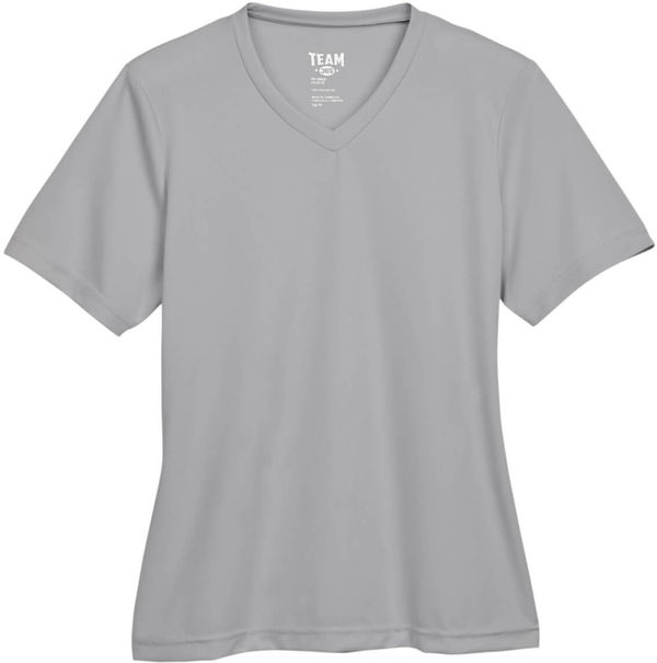 Am image of a Custom Team 365 Ladies' Zone Performance T Shirt in Sport Graphite!