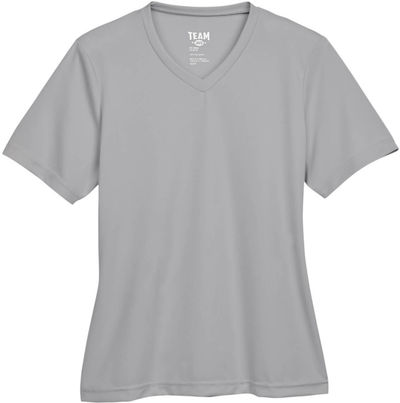 Am image of a Custom Team 365 Ladies' Zone Performance T Shirt in Sport Graphite!