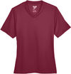 Am image of a Custom Team 365 Ladies' Zone Performance T Shirt in Sport Maroon!
