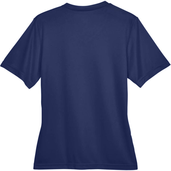 Am image of a Custom Team 365 Ladies' Zone Performance T Shirt in Sport Dark Navy!