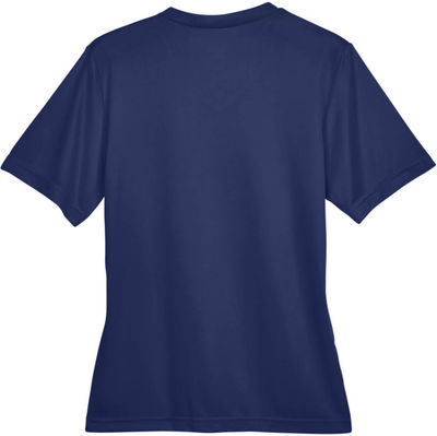 Am image of a Custom Team 365 Ladies' Zone Performance T Shirt in Sport Dark Navy!