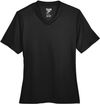 Am image of a Custom Team 365 Ladies' Zone Performance T Shirt in Black!