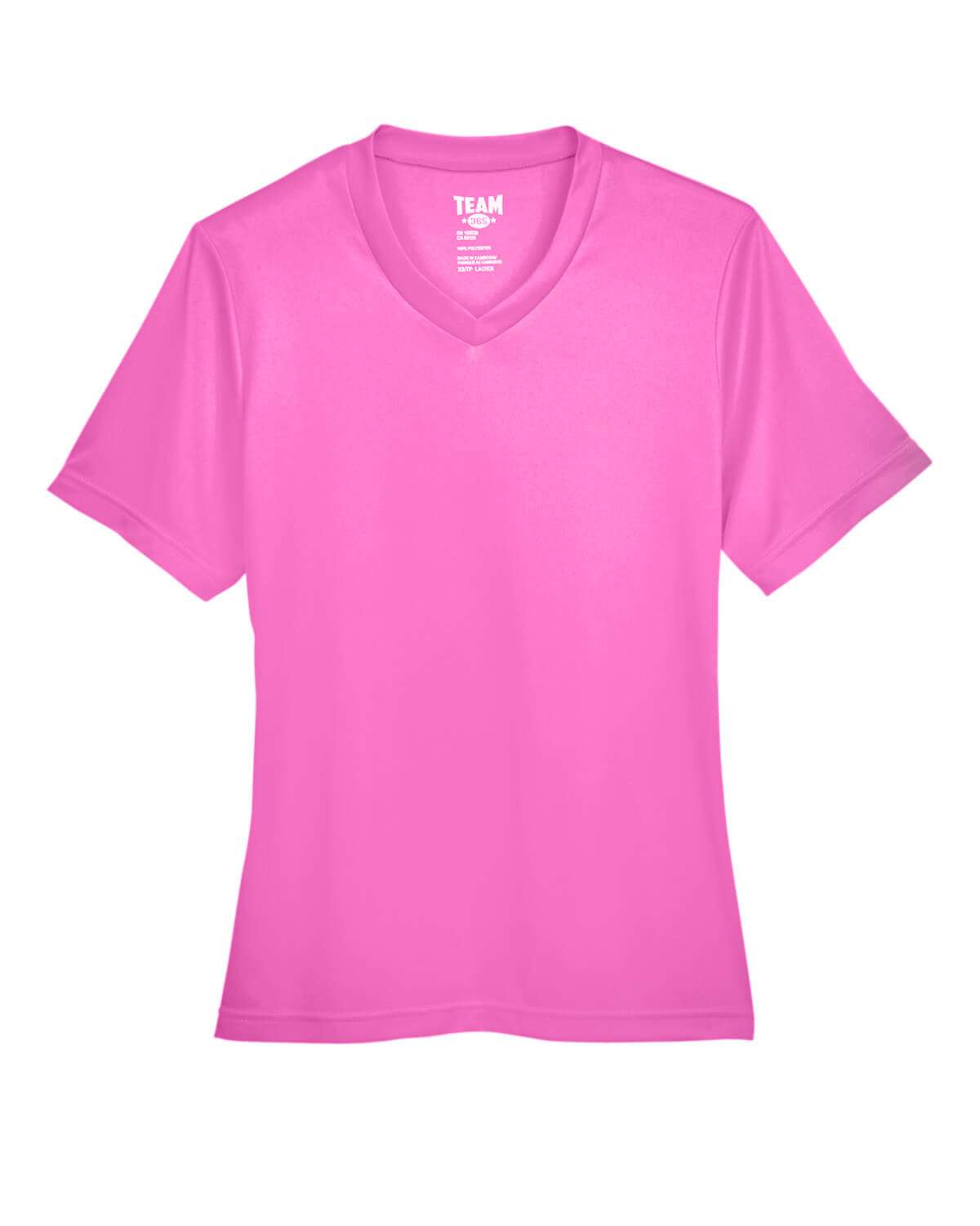 Team 365 Ladies' Zone Performance T Shirt in Charity Pink