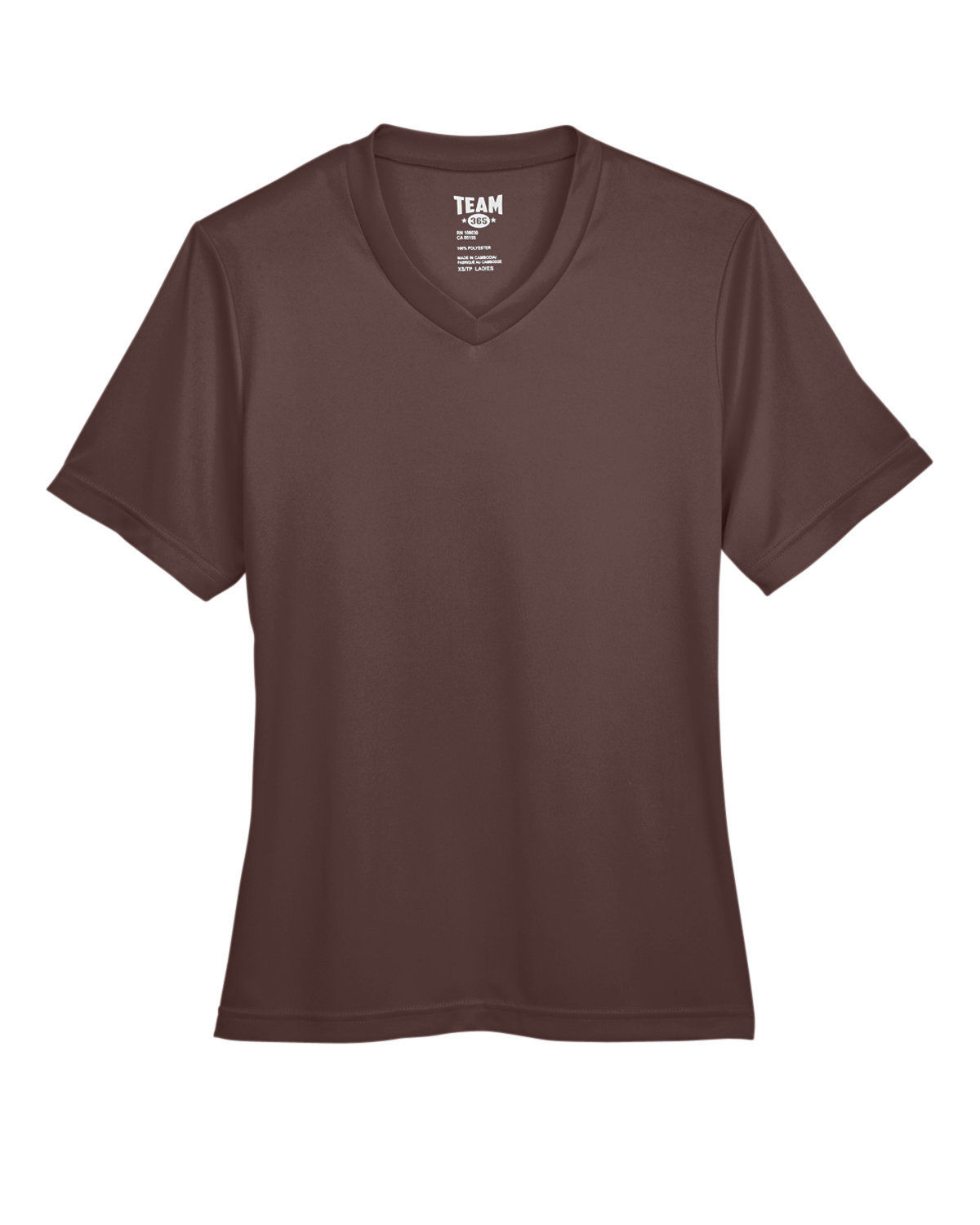 Team 365 Ladies' Zone Performance T Shirt in Sport Dark Brown