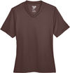 Am image of a Custom Team 365 Ladies' Zone Performance T Shirt in Sport Dark Brown!