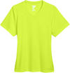 Am image of a Custom Team 365 Ladies' Zone Performance T Shirt in Safety Yellow!