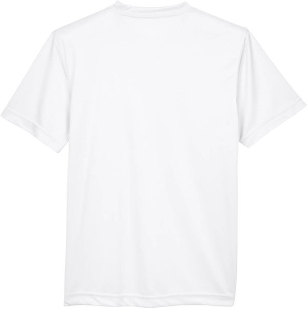 Am image of a Custom Team 365 Youth Zone Performance T Shirt in White!
