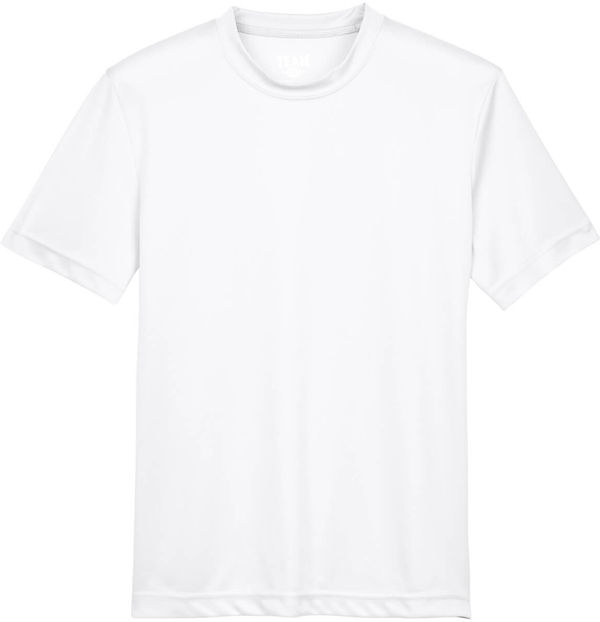 Am image of a Custom Team 365 Youth Zone Performance T Shirt in White!