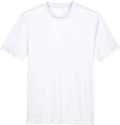 Am image of a Custom Team 365 Youth Zone Performance T Shirt in White!