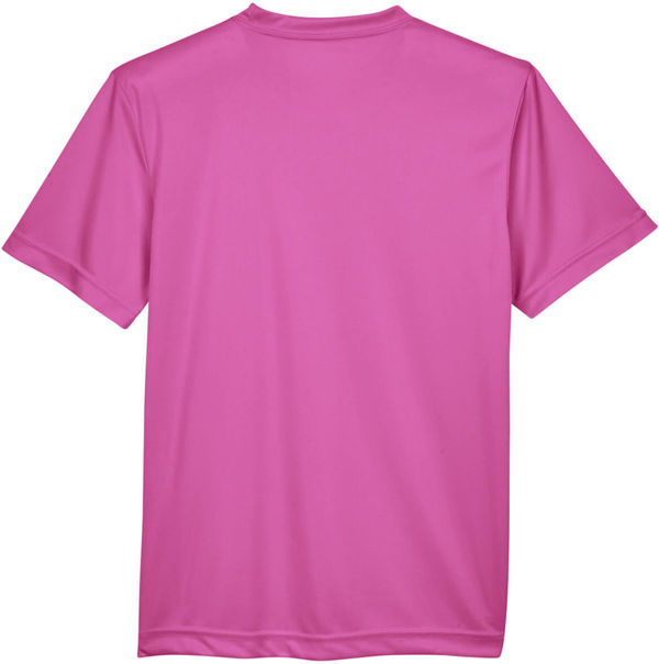 Am image of a Custom Team 365 Youth Zone Performance T Shirt in Charity Pink!