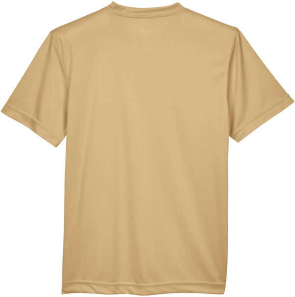 Am image of a Custom Team 365 Youth Zone Performance T Shirt in Sport Vegas Gold!