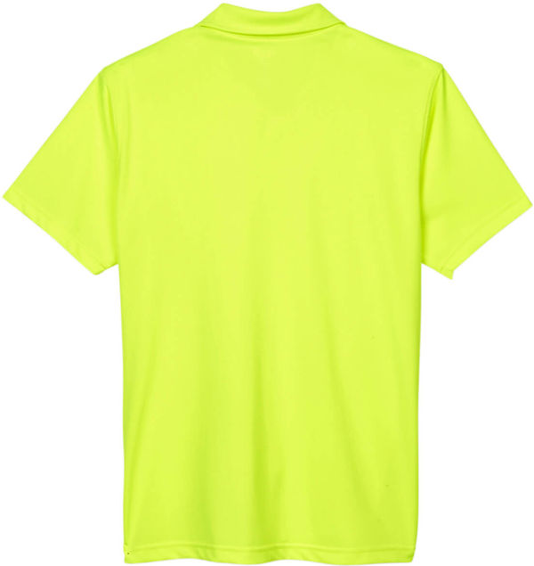Am image of a Custom Team 365 Men's Command Snag Protection Polo in Safety Yellow!