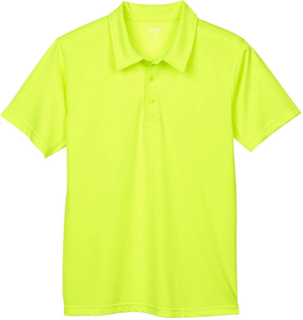 Am image of a Custom Team 365 Men's Command Snag Protection Polo in Safety Yellow!