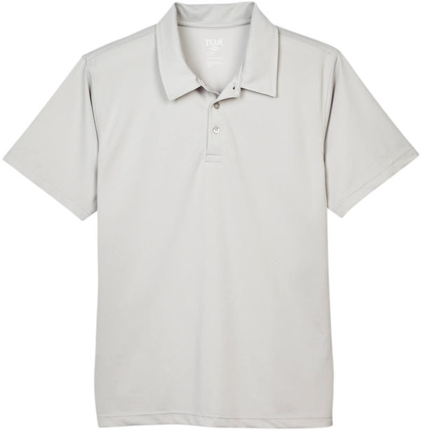 An image of a Custom Team 365 Men's Command Snag Protection Polo in Sport Silver!