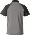 Am image of a Custom Team 365 Men's Command Snag Protection Colorblock Polo in Sprt Grapht/Blk!