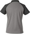 Am image of a Custom Team 365 Ladies' Command Snag Protection Colorblock Polo in Sprt Grapht/Blk!
