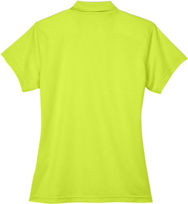 Am image of a Custom Team 365 Ladies' Command Snag Protection Polo in Safety Yellow!