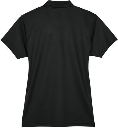 Am image of a Custom Team 365 Ladies' Command Snag Protection Polo in Black!