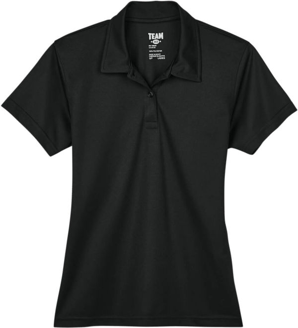 Am image of a Custom Team 365 Ladies' Command Snag Protection Polo in Black!