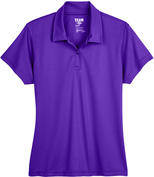 Am image of a Custom Team 365 Ladies' Command Snag Protection Polo in Sport Purple!