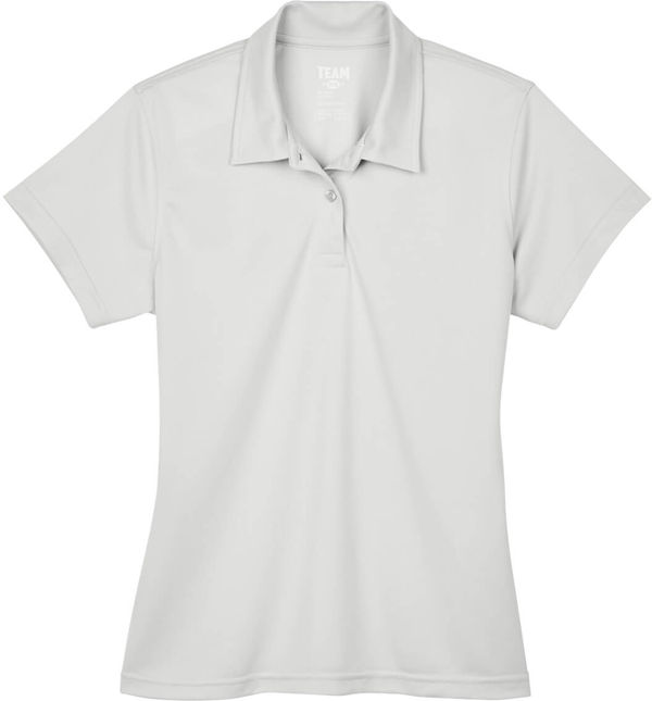Am image of a Custom Team 365 Ladies' Command Snag Protection Polo in Sport Silver!