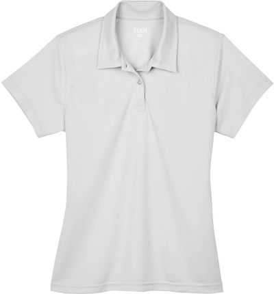 Am image of a Custom Team 365 Ladies' Command Snag Protection Polo in Sport Silver!