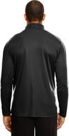 Am image of a Custom Team 365 Men's Zone Performance Quarter Zip in Black!