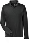Am image of a Custom Team 365 Men's Zone Performance Quarter Zip in Black!
