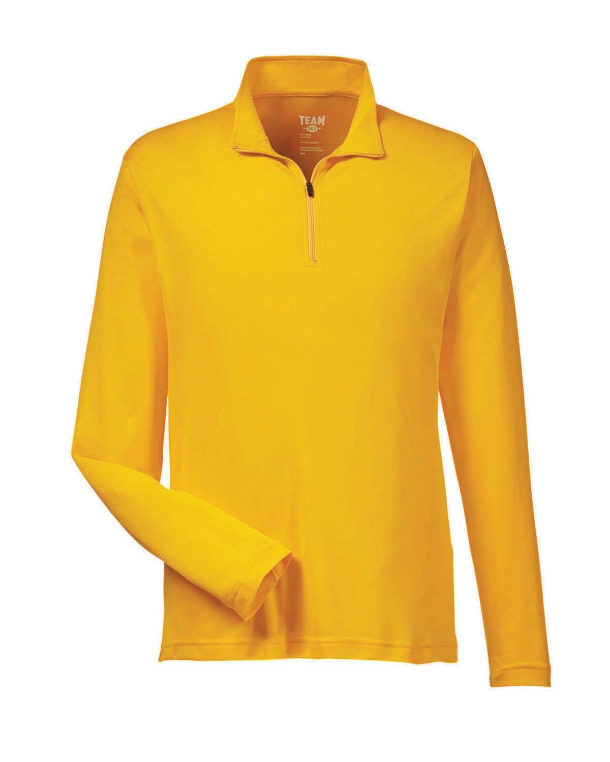 Team 365 Men's Zone Performance Quarter Zip in Athletic Gold
