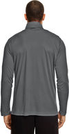 Am image of a Custom Team 365 Men's Zone Performance Quarter Zip in Sport Graphite!