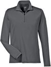 Am image of a Custom Team 365 Men's Zone Performance Quarter Zip in Sport Graphite!