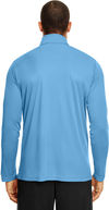 An image of a Custom Team 365 Men's Zone Performance Quarter Zip in Sport Light Blue!