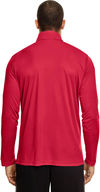 Am image of a Custom Team 365 Men's Zone Performance Quarter Zip in Sport Red!