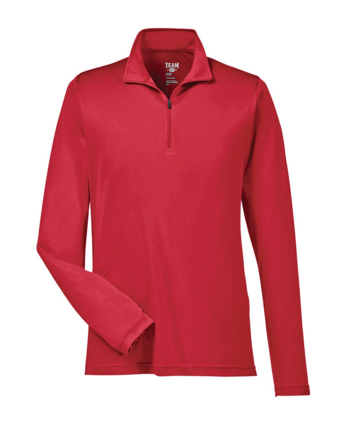 Team 365 Men's Zone Performance Quarter Zip in Sport Red
