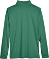 Am image of a Custom Team 365 Men's Zone Sonic Heather Performance Quarter Zip in Forest Heather!