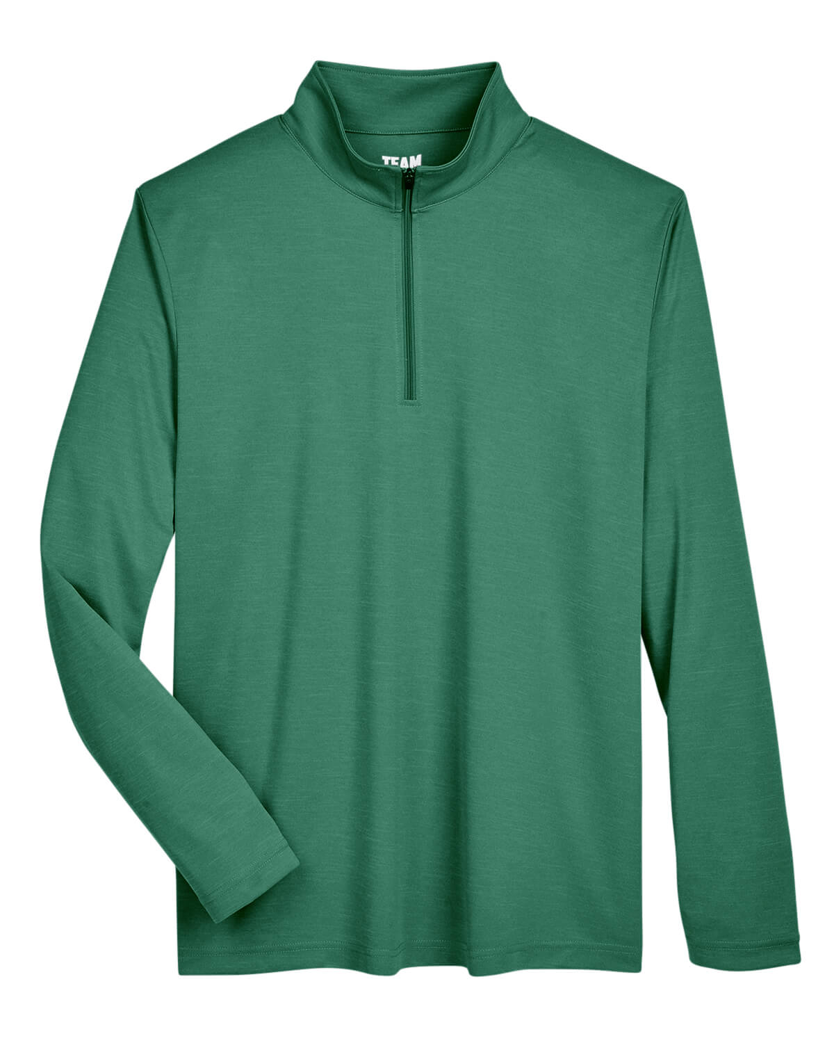 Team 365 Men's Zone Sonic Heather Performance Quarter Zip in Forest Heather