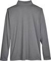 Am image of a Custom Team 365 Men's Zone Sonic Heather Performance Quarter Zip in Dark Grey Heather!