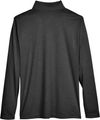 Am image of a Custom Team 365 Men's Zone Sonic Heather Performance Quarter Zip in Black Heather!