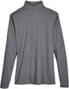 Am image of a Custom Team 365 Ladies' Zone Sonic Heather Performance Quarter Zip in Dark Grey Heather!