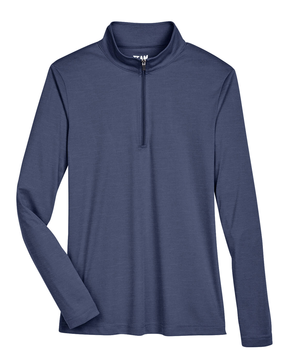 Team 365 Ladies' Zone Sonic Heather Performance Quarter Zip in Dark Navy Heather