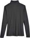Am image of a Custom Team 365 Ladies' Zone Sonic Heather Performance Quarter Zip in Black Heather!