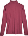 Am image of a Custom Team 365 Ladies' Zone Sonic Heather Performance Quarter Zip in Maroon Heather!