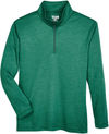 Am image of a Custom Team 365 Youth Zone Sonic Heather Performance Quarter Zip in Forest Heather!