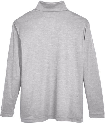 Am image of a Custom Team 365 Youth Zone Sonic Heather Performance Quarter Zip in Athletic Heather!