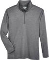 Am image of a Custom Team 365 Youth Zone Sonic Heather Performance Quarter Zip in Dark Grey Heather!