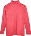 Am image of a Custom Team 365 Youth Zone Sonic Heather Performance Quarter Zip in Red Heather!