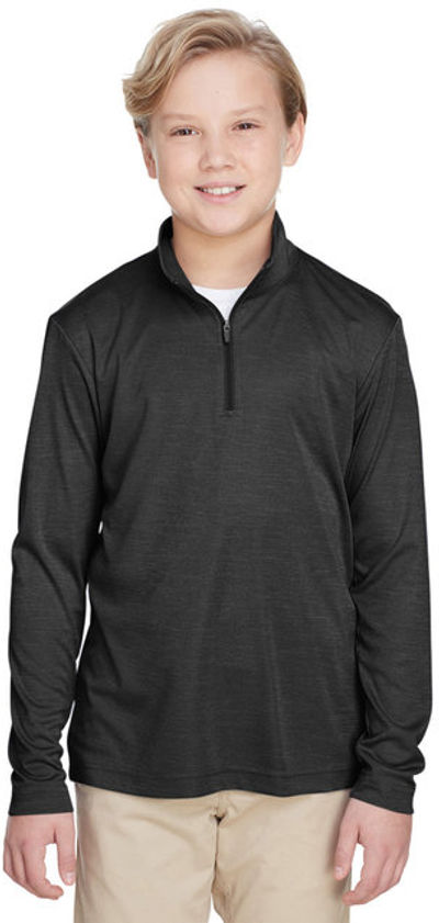 An image of a Custom Team 365 Youth Zone Sonic Heather Performance Quarter Zip!
