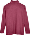 Am image of a Custom Team 365 Youth Zone Sonic Heather Performance Quarter Zip in Maroon Heather!