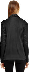 Am image of a Custom Team 365 Ladies' Zone Performance Quarter Zip in Black!