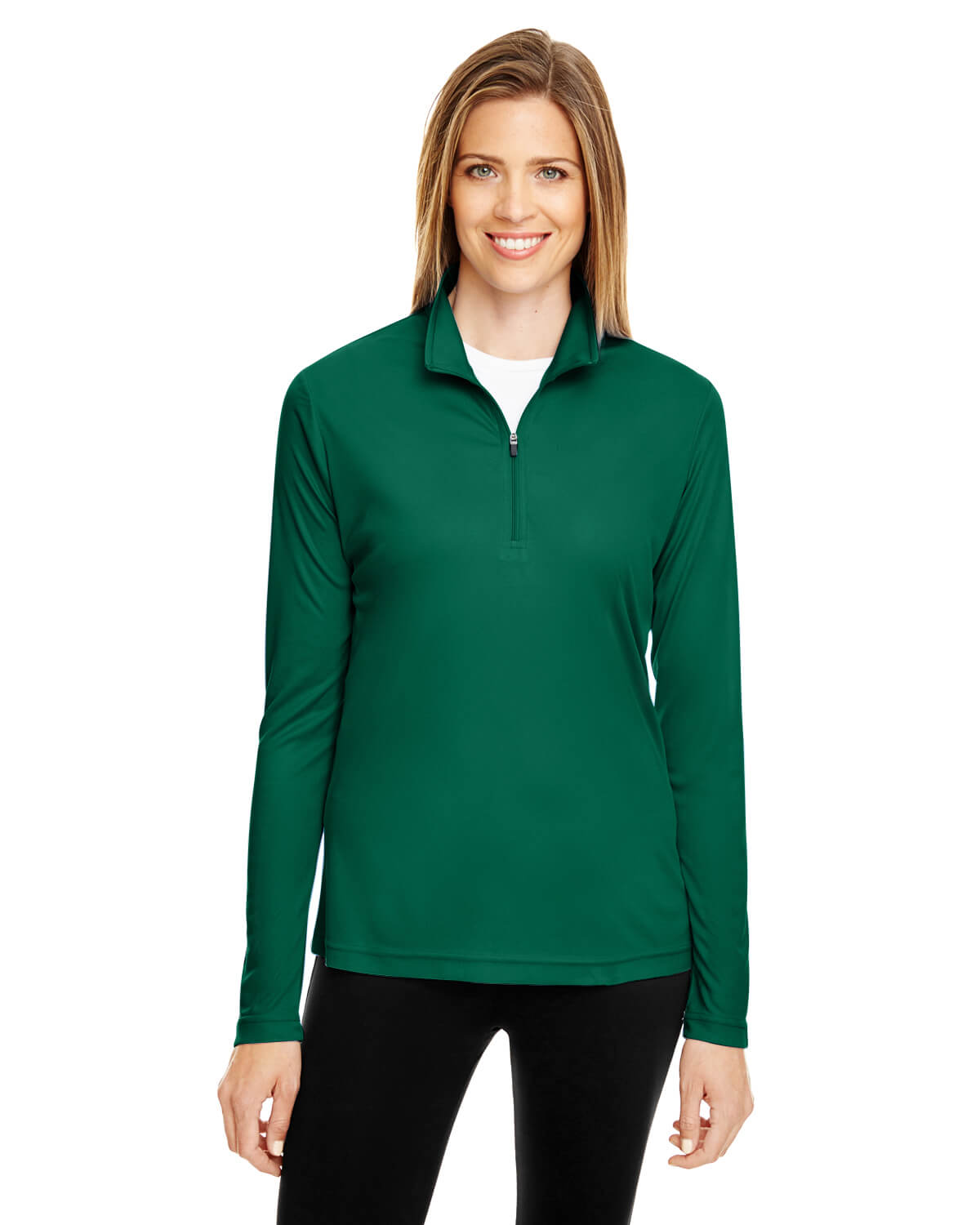 Team 365 Ladies' Zone Performance Quarter Zip in Sport Forest